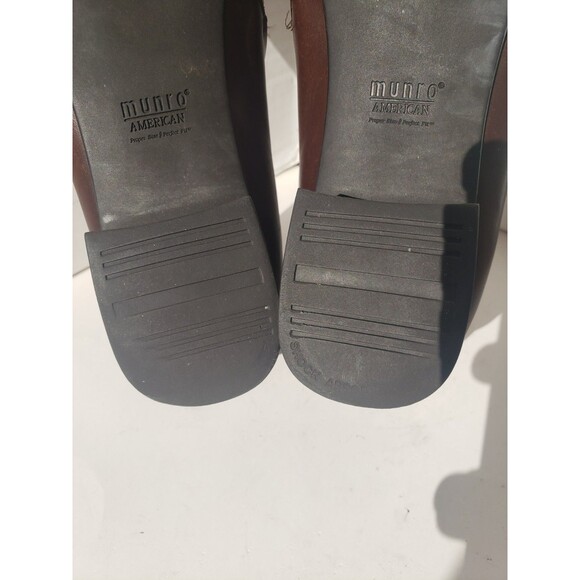 Munro "Revere" Chocolate Brown Leather Slip-On Pump #M281421 Women's 11 Narrow - Picture 13 of 16